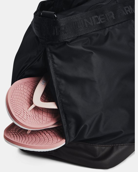 Women's UA Essentials Signature Tote Bag, Black, pdpMainDesktop image number 3